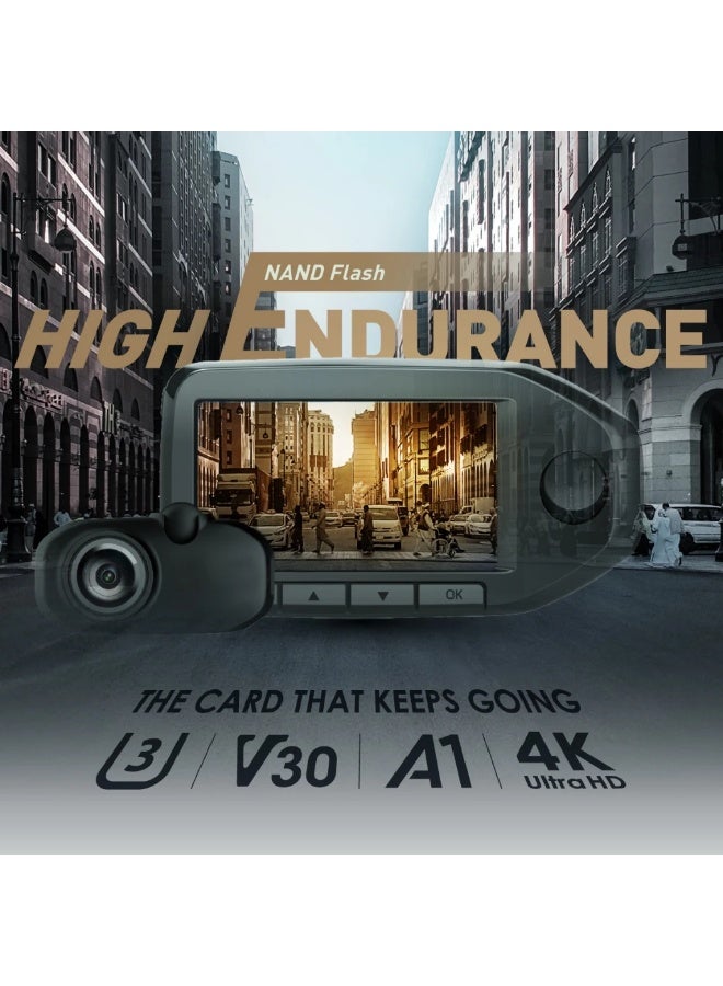 سيليكون باور بطاقة ذاكرة Silicon Power عالية التحمل microSDXC UHS-I U3 A1 V30 بسرعة 100/80 ميجابايت/ثانية لكاميرا السيارة، سعة 128 جيجابايت - Image 2